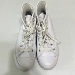 White platform converse